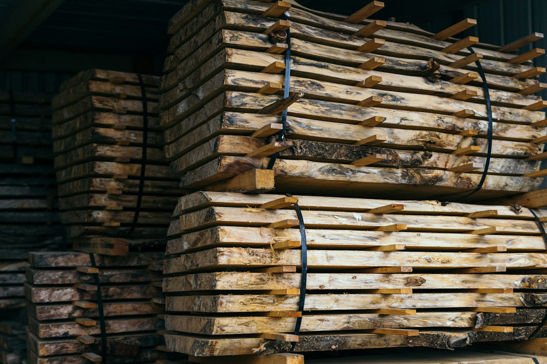 closeup photo of beige wooden stands