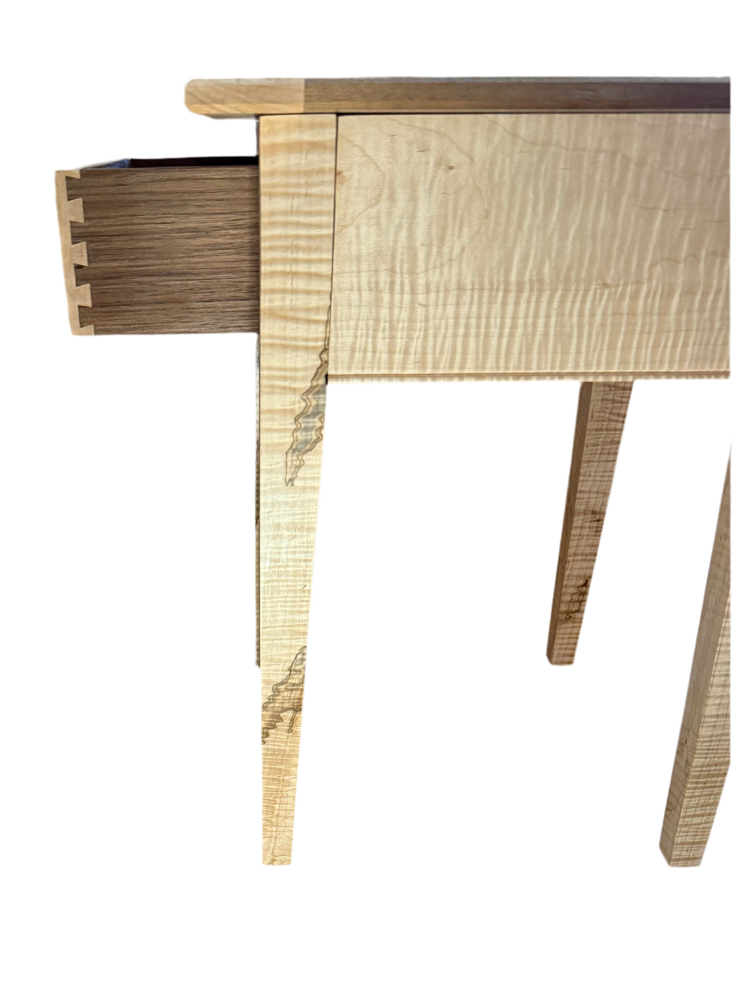 Walnut End and Curly Maple End Table/ Night Stand