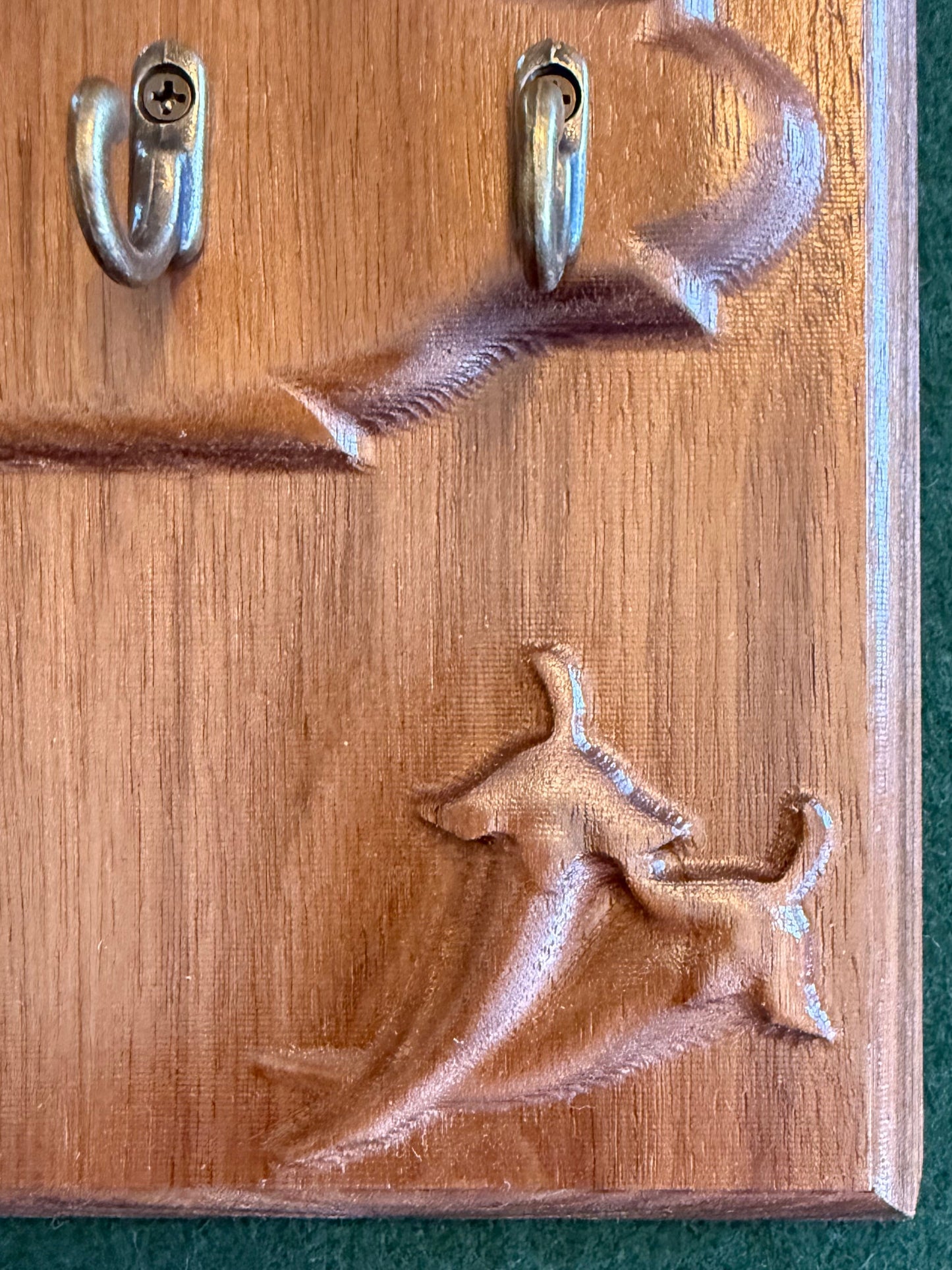 New Mexico Key Rack - Walnut Wood with Zia Symbol