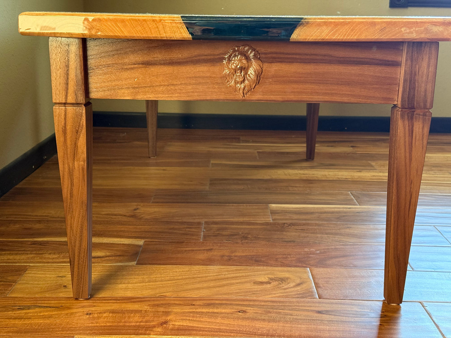 Ash and Walnut Epoxy River Coffee Table