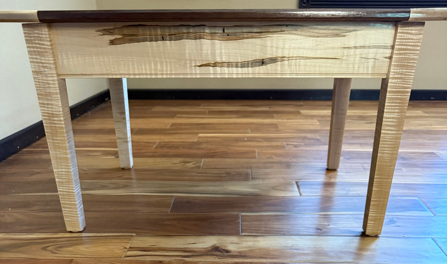 Walnut Curly Maple Coffee Table/ Accent Table