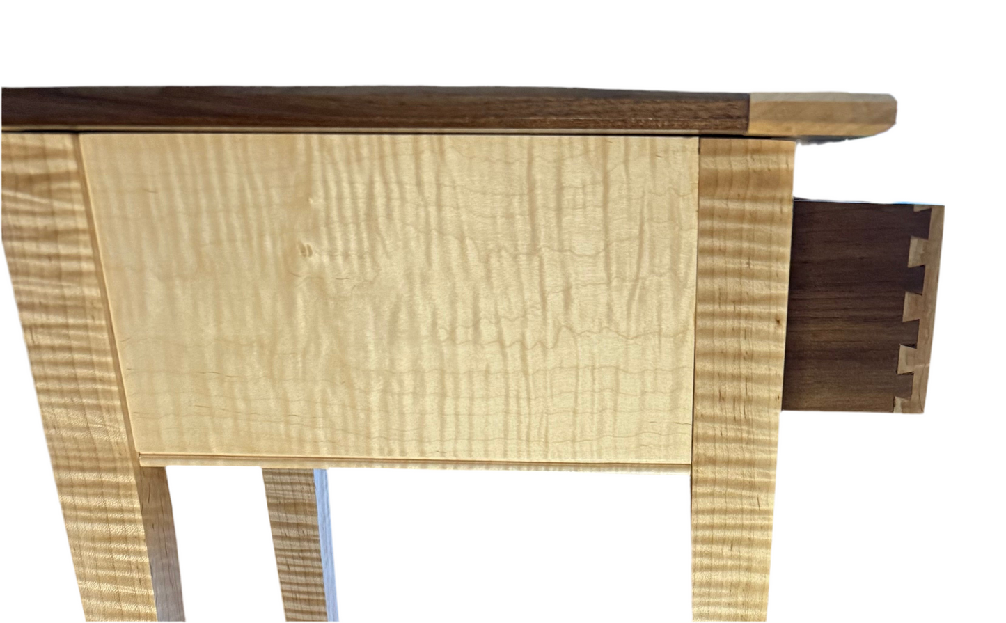 Walnut End and Curly Maple End Table/ Night Stand