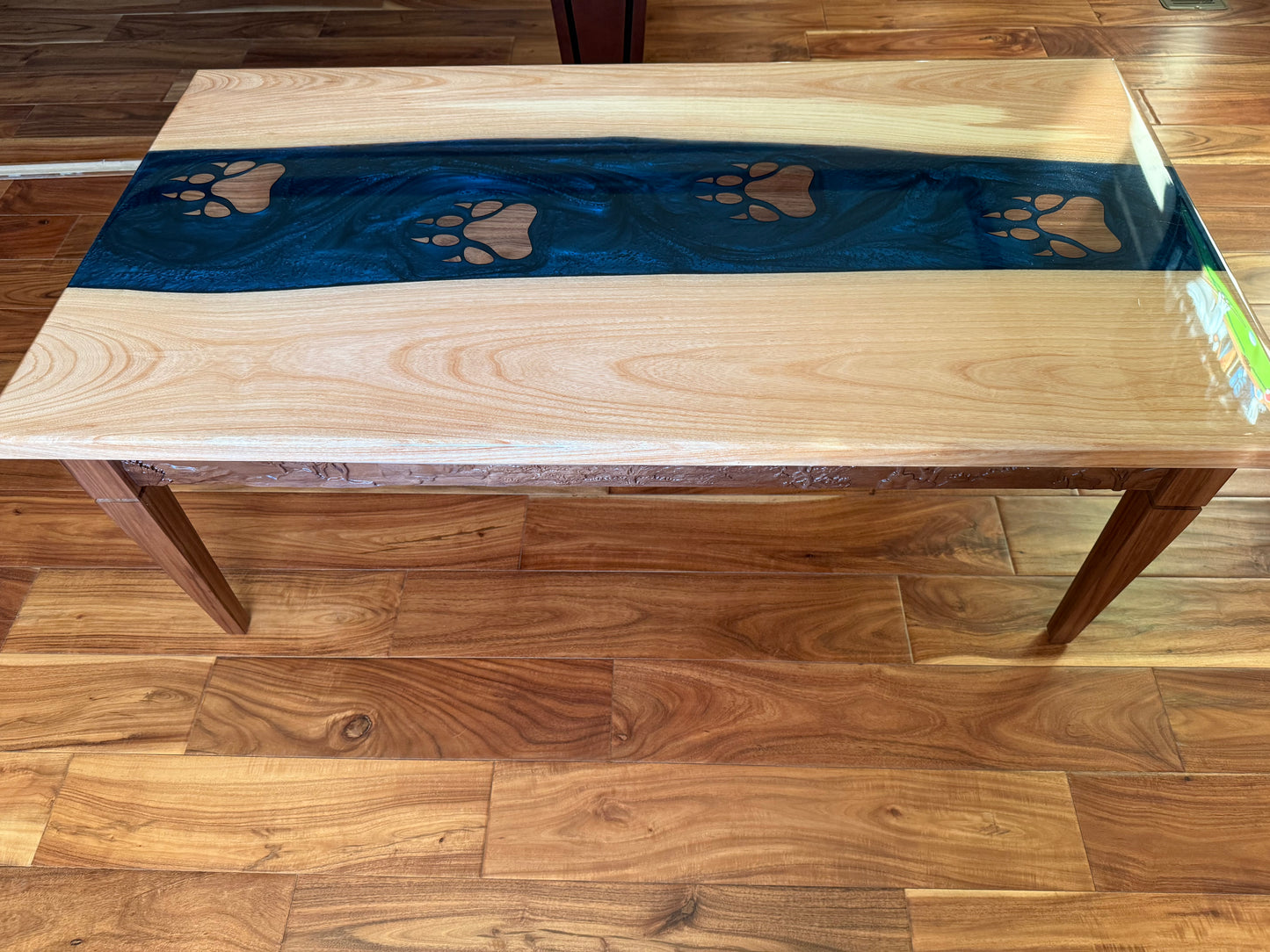Ash and Walnut Epoxy River Coffee Table