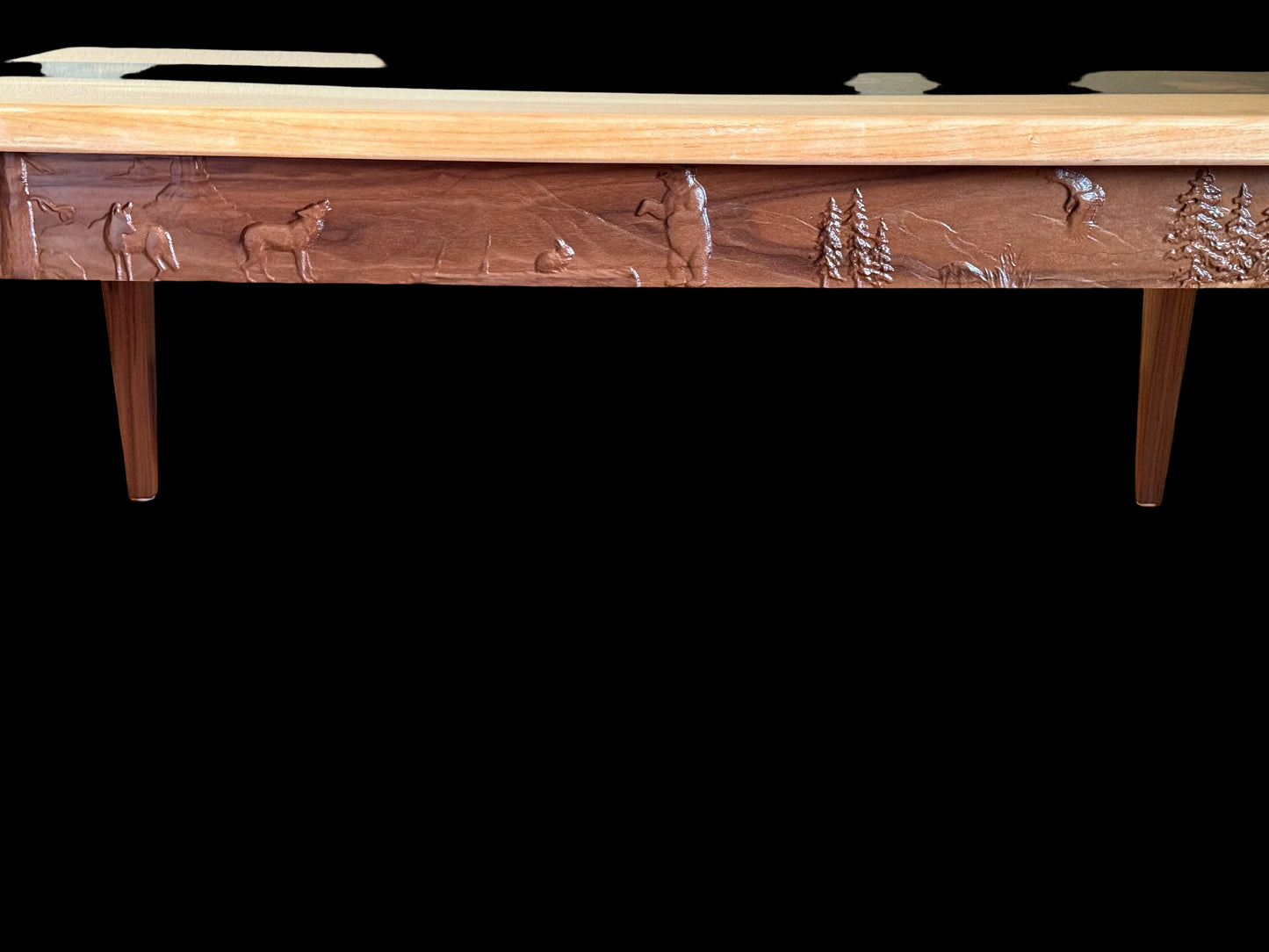 Ash and Walnut Epoxy River Coffee Table