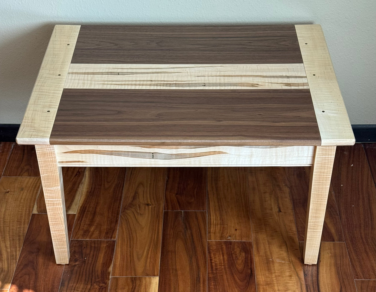 Walnut Curly Maple Coffee Table/ Accent Table
