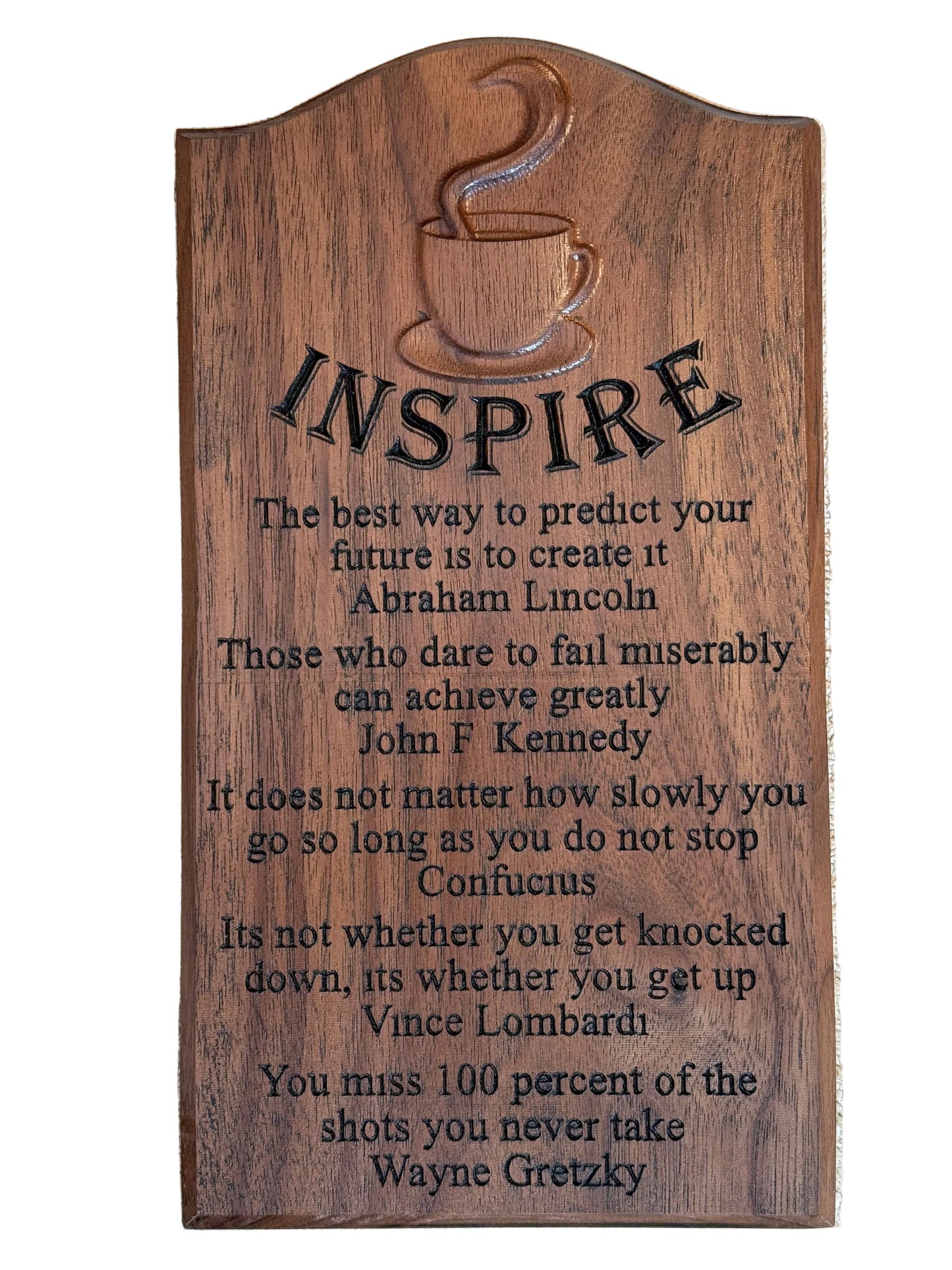 Walnut Inspirational Wall Decor - Motivational Wood Art