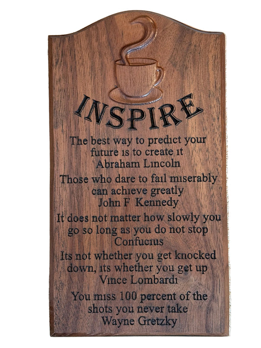 Walnut Inspirational Wall Decor - Motivational Wood Art