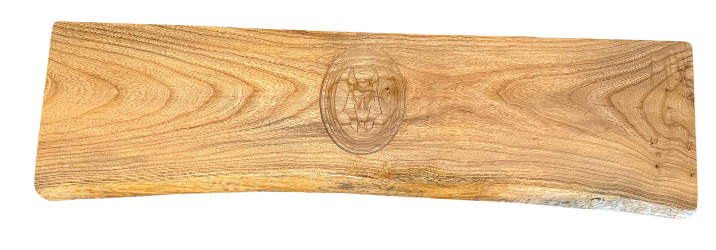 Anubis carved on tale top