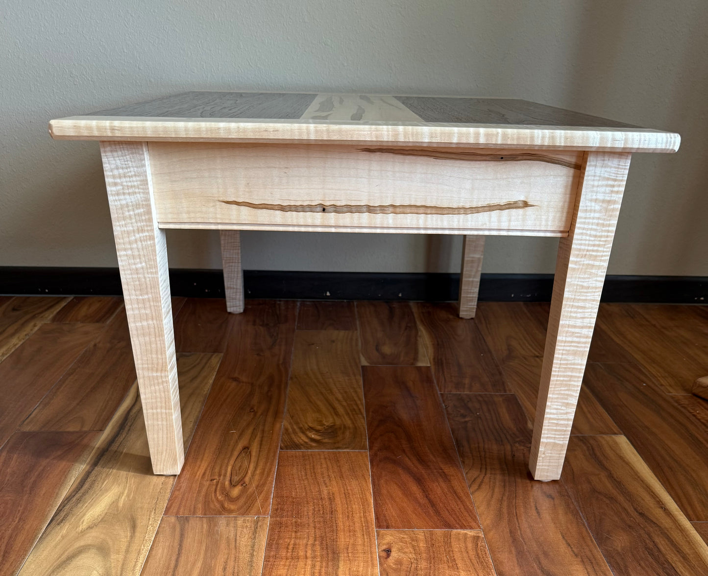 Walnut Curly Maple Coffee Table/ Accent Table
